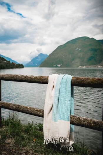 Serviette de plage et écharpe "Gordion Towel" en un | très beaux nœuds et tissage fin 3