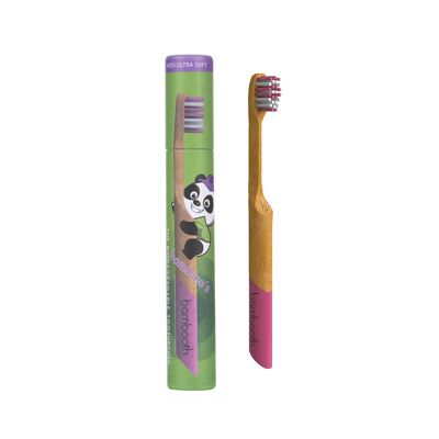 Cepillo de dientes de bambú para niños - Coral Pink
