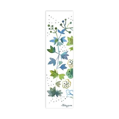 BRAND PAGINA ILLUSTRATA VERDE BOTANICO E FOGLIAME BLU