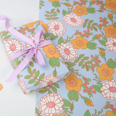 Chilled Floral Gift Wrap | Wrapping Paper Sheets