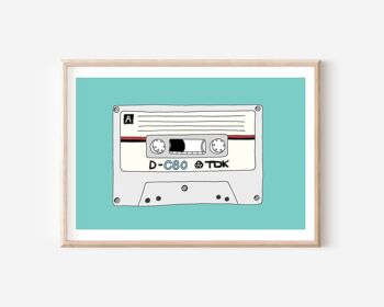 Impression de cassettes | Art mural | Décoration murale | Rétro cool | années 80