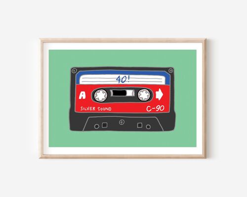 40s Tape Birthday Print | Wall Art | Wall Decor | Retro Cool