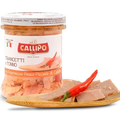 Trancetti di Tonno Callipo g.170 all'olio di oliva con Peperoncino Fresco Piccante di Calabria