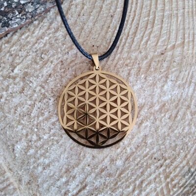 Golden flower of life necklace