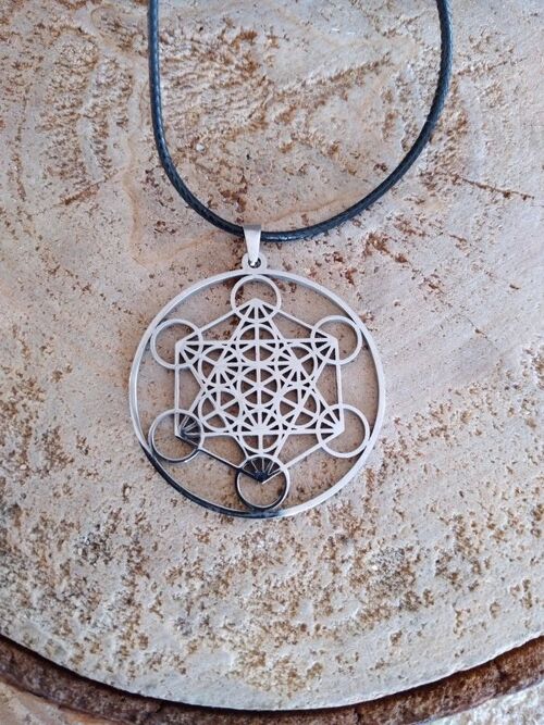 Collier metatron argenté