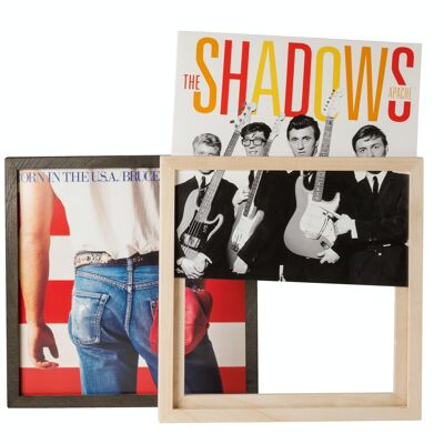 Black stained wooden frame for vinyl cover - single album