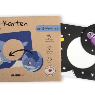 Tarjetas rompecabezas para niños pequeños a partir de 16 meses | Animales y colores | con juego de complemento