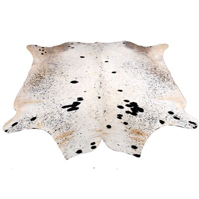 Cowhide Rug Cowhide Skin Natural Leather Grey & Black Area Rug Animal print-2394