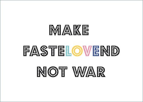 Postkarte - Make Fastelovend not War