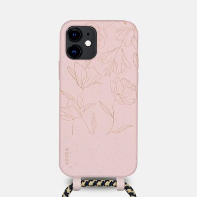 Coque iPhone 12/12 Pro Max avec fleurs en dentelle écologique