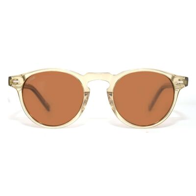 Lisboa Champagne - Lunettes de soleil unisexe en bio acétate