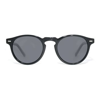 Lisboa Black - Lunettes de soleil unisexe en bio acétate 1