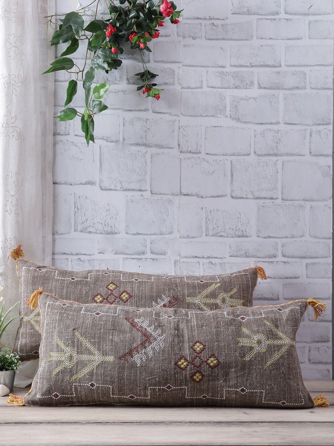 Fodera per cuscino in lino ispirata alla seta di cactus