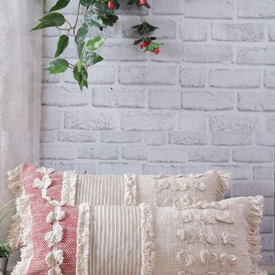 Decorative Lumbar Cotton Cushion Cover