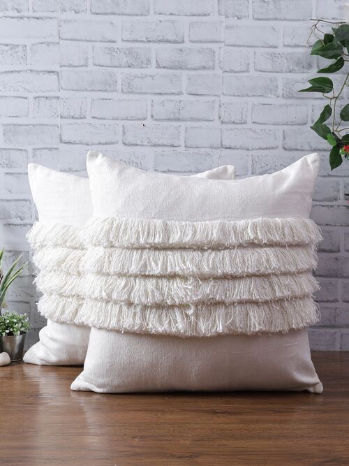 Frilled Chenille Cushion Cover