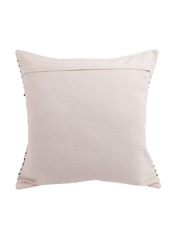 Housse de coussin tissée à la main noire et naturelle 5