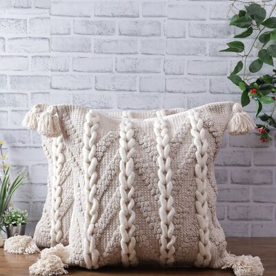 Handwoven Square Cushion Cover
