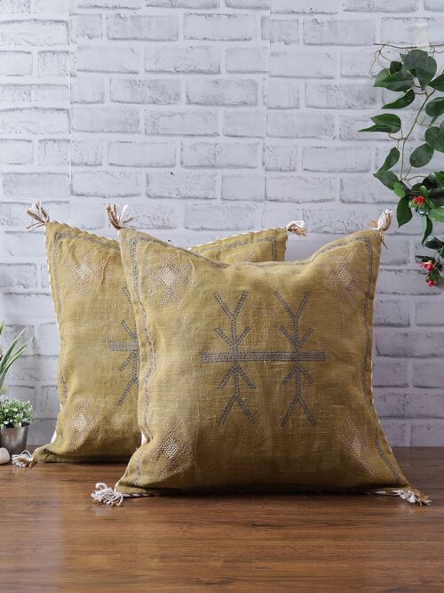 Cactus Silk Inspired Linen Cushion Cover