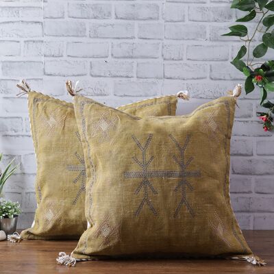 Cactus Silk Inspired Linen Cushion Cover