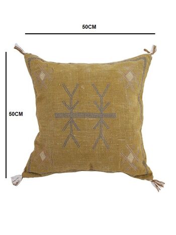 Housse de coussin en lin inspiré de la soie de cactus 2