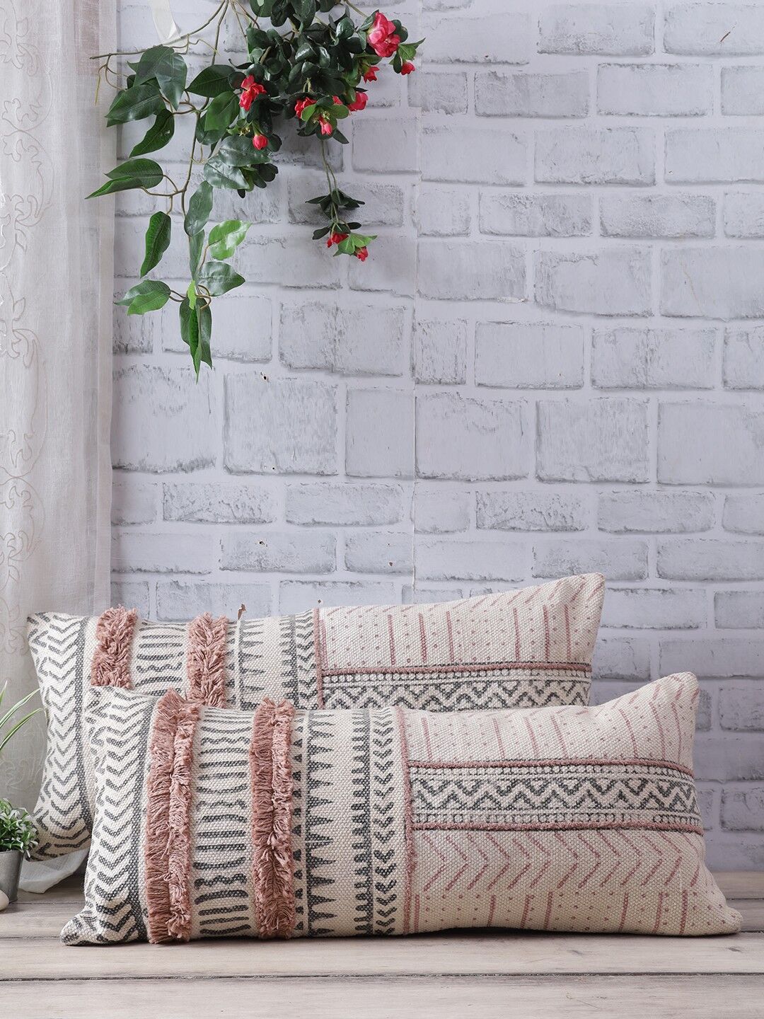 Handblock bedruckter Baumwollkissenbezug