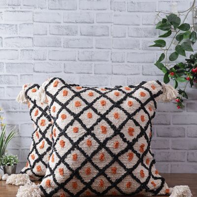 Hand Tufted Cotton Cushion Cover