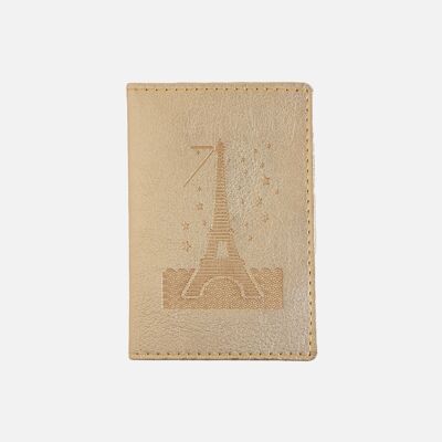 Eiffel Tower Gold Stars card case (set of 3)