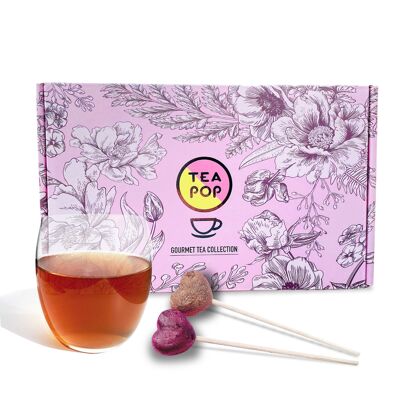 Tea-Pop Geschenkset, elegante Box mit 18 leckeren Tea-Pops