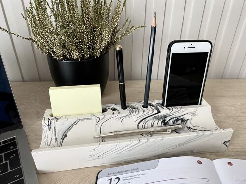 Desk Organizer | Phone Holder | Pen Holder | Jesmonite Organiser | Stationery Stand