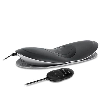 Lower back massager and stretcher with heat
