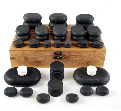 50 pierres de massage en basalte