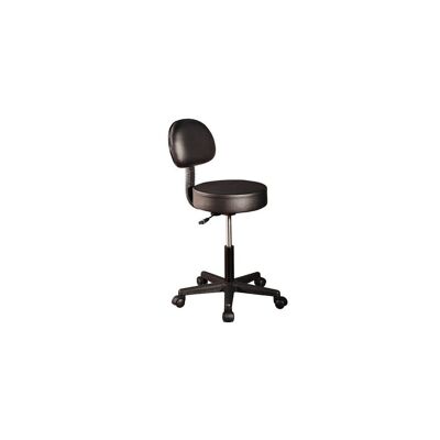 Wheeled chair with black backrest