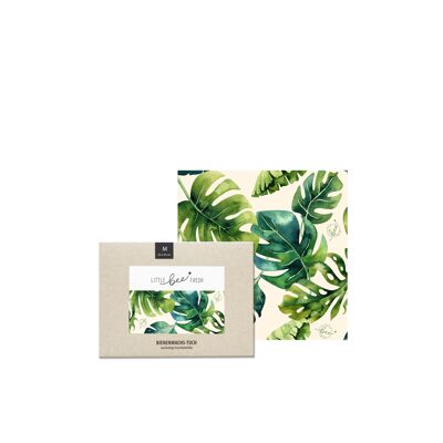 Organic beeswax cloth “M” (25 x 25 cm) - Jungle green