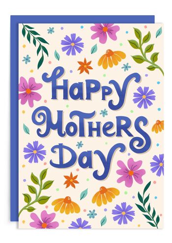 Carte de bonne fête des mères | Carte manuscrite | Carte Fleurs 1