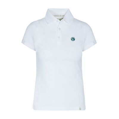 Short Sleeve Polo in Organic Cotton Miss Major Women Model