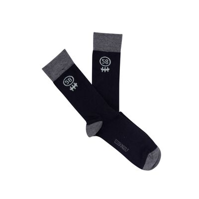 Flow 58 Women sock in Navy color and organic fabric