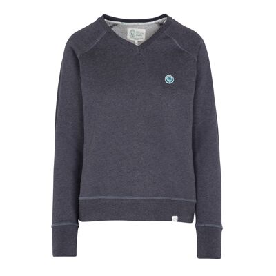 Men's Belfry Neck Sweater in 100% organic cotton diagonal fleece