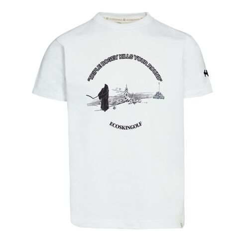 Camiseta Killer Men manga corta color blanco en 100% algodón orgánico 230 grs