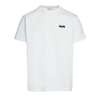 Play to Win Men T-shirt, white color and 100% organic cotton fabric, 230 grs