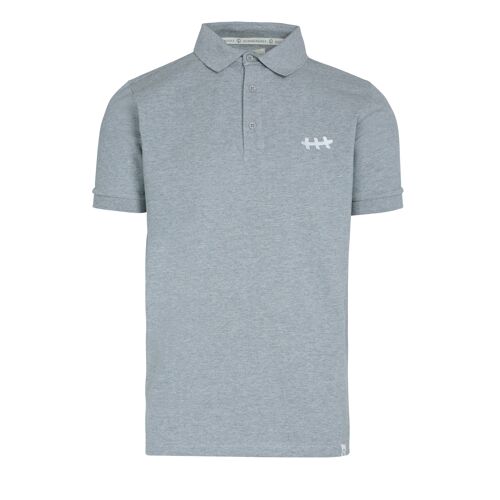 Polo Manga Corta Algodón Orgánico Modelo Match Play Men Color Grey Melange