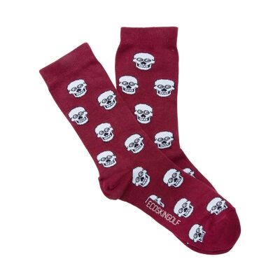 Full jacquard sock with Skull Men design in organic fabric