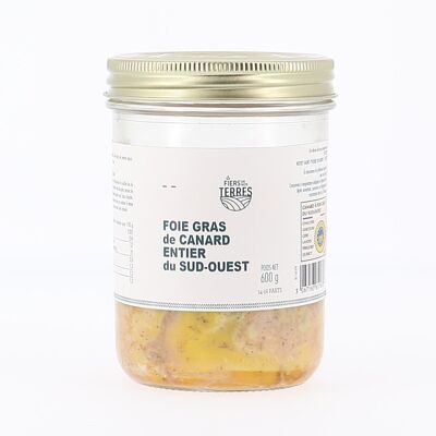 Foie gras d'anatra intero del sud-ovest 600g