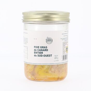Foie gras de canard entier du Sud-Ouest 600g 1