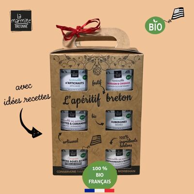 Confezione regalo di 6 creme spalmabili bretoni biologiche