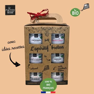 Gift box of 6 organic Breton spreads