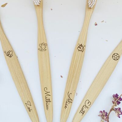 Spazzolino da denti / Bambù naturale / Idea regalo originale per la famiglia / EVG EVJF o regalo di compleanno / Regalo divertente e divertente
