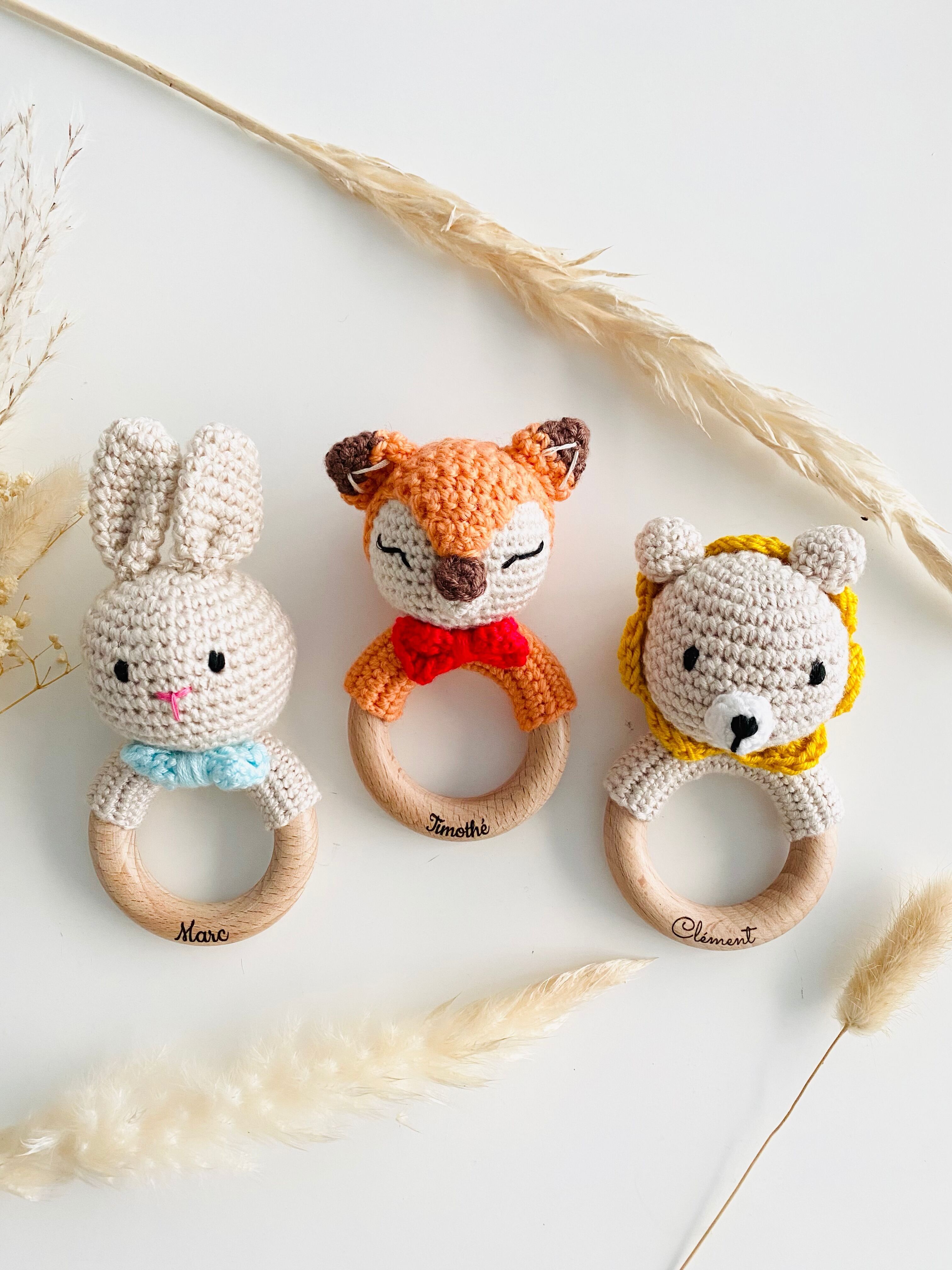 Sonaglio all'uncinetto per bambino personalizzato