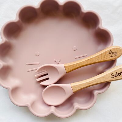 Set de comida + cubiertos para niños - Plato bebé