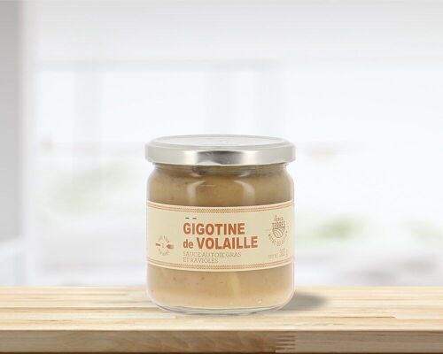 Gigotine de volailles sauce au foie gras et ravioles, 300g