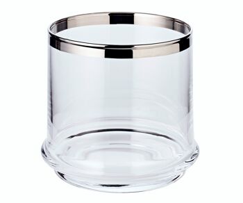 Couvercle de rechange (hauteur 5 cm, ø 14 cm) pour bocal en verre Lia 1284 et 1285, verre cristal soufflé à la bouche 3